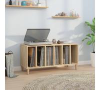 Armoire à Disques Buffet Rangement Salon Gris Béton Bois d'Ingénierie vidaXL