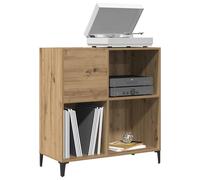 Armoire à Disques Buffet Rangement Salon Gris Béton Bois d'Ingénierie vidaXL