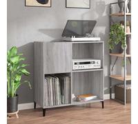 Armoire à Disques Buffet Rangement Salon Gris Béton Bois d'Ingénierie vidaXL