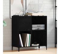 vidaXL Armoire à disques avec étagère Chêne noir 84.5 x 38 x 89 cm