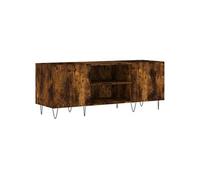 Armoire à disques chêne fumé 121x38x48 cm bois d'ingénierie