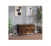 Vidaxl Armoire À Disques Chêne Fumé 74,5x38x48 Cm Bois D'ingénierie Multicolore