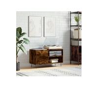 vidaXL Armoire à disques chêne fumé 85x38x48 cm bois d'ingénierie 831705