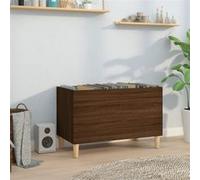 Armoire à disques chêne marron 74,5x38x48 cm bois d ingénierie