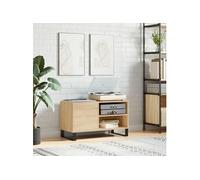 Vidaxl Armoire À Disques Chêne Sonoma 85x38x48 Cm Bois D'ingénierie Marron