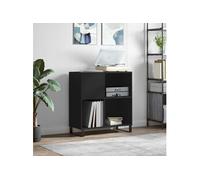 Vidaxl Armoire À Disques Noir 84,5x38x89 Cm Bois D'ingénierie Multicolore