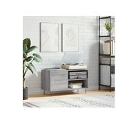 vidaXL Armoire à disques 831706 Support de tourne-disque sonoma gris 85x38x48 cm bois d'ingénierie