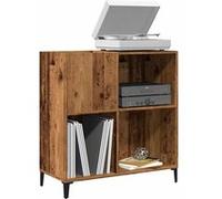 vidaXL Armoire à disques 857173 en bois d'ingénierie 84,5x38x89 cm pour tourne-disques