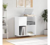 Armoire à disques ZEYUAN Blanc 84,5x38x89 cm en bois d'ingénierie, Platine Vinyle, Rangement et Porte Vinyle