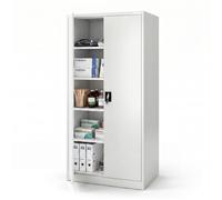 Armoire à documents verrouillable JAN H D600 900 x 1950 x 600 mm blanche