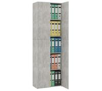 Armoire à dossier Gris - LEMON® Armoire de bureau Multi-Rangement - gris béton - 60x32x190cm - Bois d'ingénierie 797 - Soldes