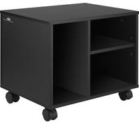 Armoire à dossiers Armoire de données de bureau, deux étagères et un compartiment, conteneur à roulettes pouvant supporter jusqu'à 20kg 408x315x357mm Noir Armoire de bureau Noir