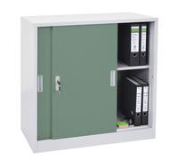 Armoire À Dossiers Boston Hwc-F41 Avec Portes Coulissantes Verrouillables 90x90x45cm Vert Vert