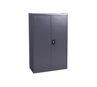 Armoire À Dossiers Hwc-H17, Armoire De Bureau En Acier, 2 Portes Verrouillables Métal 140x90x40cm Gris Foncé Multicolore