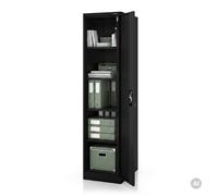 Armoire à dossiers LEX D600 450 x 1850 x 600 mm noire