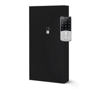 Armoire à dossiers métallique avec serrure à combinaison Armoire de bureau portes battantes tôle d'acier 4 étagères 185 cm x 90 cm x 40 cm Couleur : noir