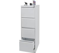 Mendler Armoire à dossiers Suspendus HWC-H16, Armoire de Bureau, Format légal verrouillable 134x46x62cm - Blanc