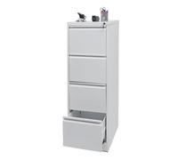 Mendler Armoire à dossiers Suspendus HWC-H16, Armoire de Bureau, Format légal verrouillable 134x46x62cm - Blanc