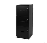 Relaxdays Armoire à dossiers Suspendus, 3 tiroirs verrouillables, 103×40×40 cm, Noir