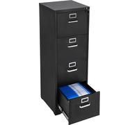 VEVOR Classeur vertical en métal robuste 4 tiroirs avec serrure pour bureau noir
