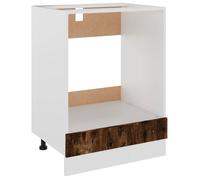Armoire à four - CLOUD - Pieds réglables - Chêne fumé - 60x46x81,5 cm - Bois d'ingénierie