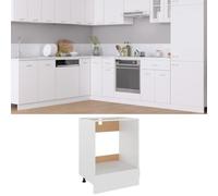 Armoire À Four Lyon ""Lyon"" 60x46x81,5 Cm Bois Contreplaqué Blanc Blanc