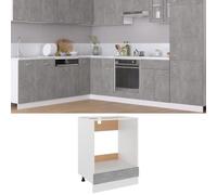 Armoire à four Lyon ""Lyon"" 60x46x81,5 cm bois contreplaqué Gris béton