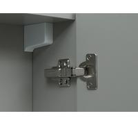 Armoire À Glace Hwc-B19b, Armoire De Salle De Bain Suspendue, 2 Étagères Haute Brillance Mvg-Certifié 70x60x16cm Gris Multicolore