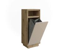 armoire à linge Beatrice 38x93cm Cachemire/Chêne Artisan Vicco 60723
