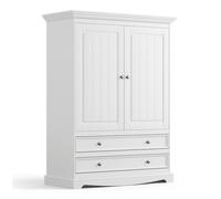 Armoire à Linge Belluno Elegante Feldmann-Wohnen 108x45x147cm Bois Massif Teinté
