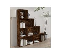 Armoire à livres Chêne fumé 155x24x160 cm