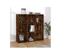 Armoire à livres chêne fumé 98x29x97,5 cm