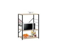 vidaXL Armoire à micro-ondes noir et chêne 60x39,6x79,5 cm