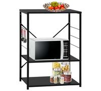 Armoire à Micro-ondes Rangement Organisateur Intérieur Noir et Chêne vidaXL