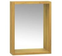 Armoire à Miroir 30x10x40 cm Bois de Teck Solide Verre Décoration vidaXL