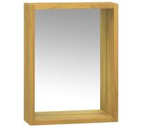 Armoire à Miroir 30x10x40 cm Bois de Teck Solide Verre Décoration vidaXL