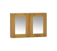 Armoire à Miroir 60x10x40 cm Bois de Teck Solide Verre Décoration vidaXL