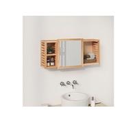 Vidaxl Armoire À Miroir 80x17x34 Cm Bois Massif De Noyer Marron