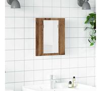 Armoire à Miroir à LED de Bain Rangement Toilette Chêne Sonoma Acrylique vidaXL