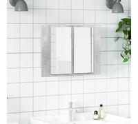 Armoire à Miroir à LED Placard Rangement Toilette Salle de Bain Intérieur vidaXL
