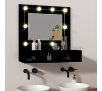 Armoire à Miroir avec LED Blanc 60x31,5x62 cm Rangement Salle de Bain vidaXL