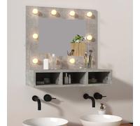 Armoire à Miroir avec LED Blanc 60x31,5x62 cm Rangement Salle de Bain vidaXL