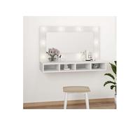 Armoire à miroir avec LED blanc 90x31,5x62 cm