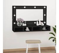 Armoire à Miroir avec LED Sonoma Gris 90x31,5x62 cm Salle de Bain vidaXL