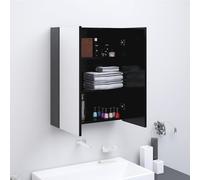 Armoire à Miroir de Salle de Bain 60x15x75cm MDF Blanc et Chêne Meuble vidaXL