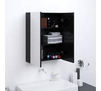 Armoire à Miroir de Salle de Bain 60x15x75cm MDF Blanc et Chêne Meuble vidaXL