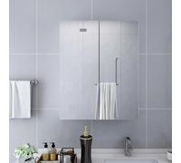 Armoire à Miroir de Salle de Bain Blanc 60x15x75 cm MDF Murale Toilette vidaXL