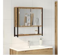 vidaXL Armoire miroir murale Chêne artisanal 60 x 16 x 60 cm, étagère, rangement pour salle de bain