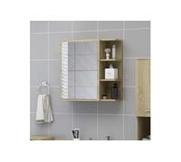 Armoire à miroir de salle de bain Chêne sonoma Bois ingénierie