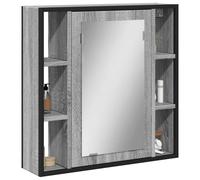 vidaXL Armoire à miroir de salle de bain – Meuble mural moderne, Sonoma gris bois d'ingénierie